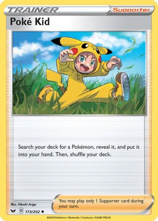 Poke Kid 173/202 - SWSH01 Sword & Shield Base Set Reverse Holofoil - Poke-Collect