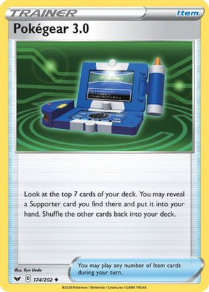 Pokegear 3.0 174/202 - SWSH01 Sword & Shield Base Set Reverse Holofoil - Poke-Collect