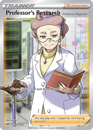 Professor's Research (Full Art) 201/202 - SWSH01 Sword & Shield Base Set Holofoil - Poke-Collect