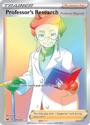 Professor's Research (Secret) 209/202 - SWSH01 Sword & Shield Base Set Holofoil - Poke-Collect