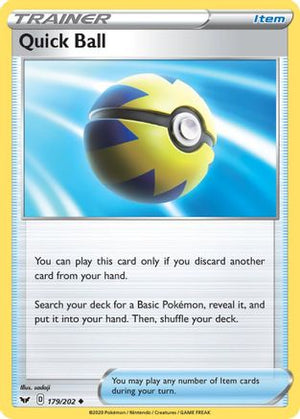 Quick Ball 179/202 - SWSH01 Sword & Shield Base Set - Poke-Collect