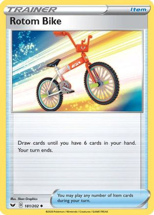 Rotom Bike 181/202 - SWSH01 Sword & Shield Base Set Reverse Holofoil - Poke-Collect