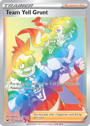 Team Yell Grunt 210/202 - Sword & Shield Holofoil - Poke-Collect