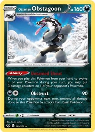 Galarian Obstagoon - 119/202 119 - Deck Exclusives - Poke-Collect