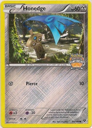 Honedge - 83/146 (Regional Championships) 83 - League & Championship Cards Reverse Holofoil - Poke-Collect