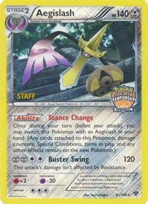 Aegislash - 85/146 (Regional Championships) [Staff] 85 - League & Championship Cards Reverse Holofoil - Poke-Collect