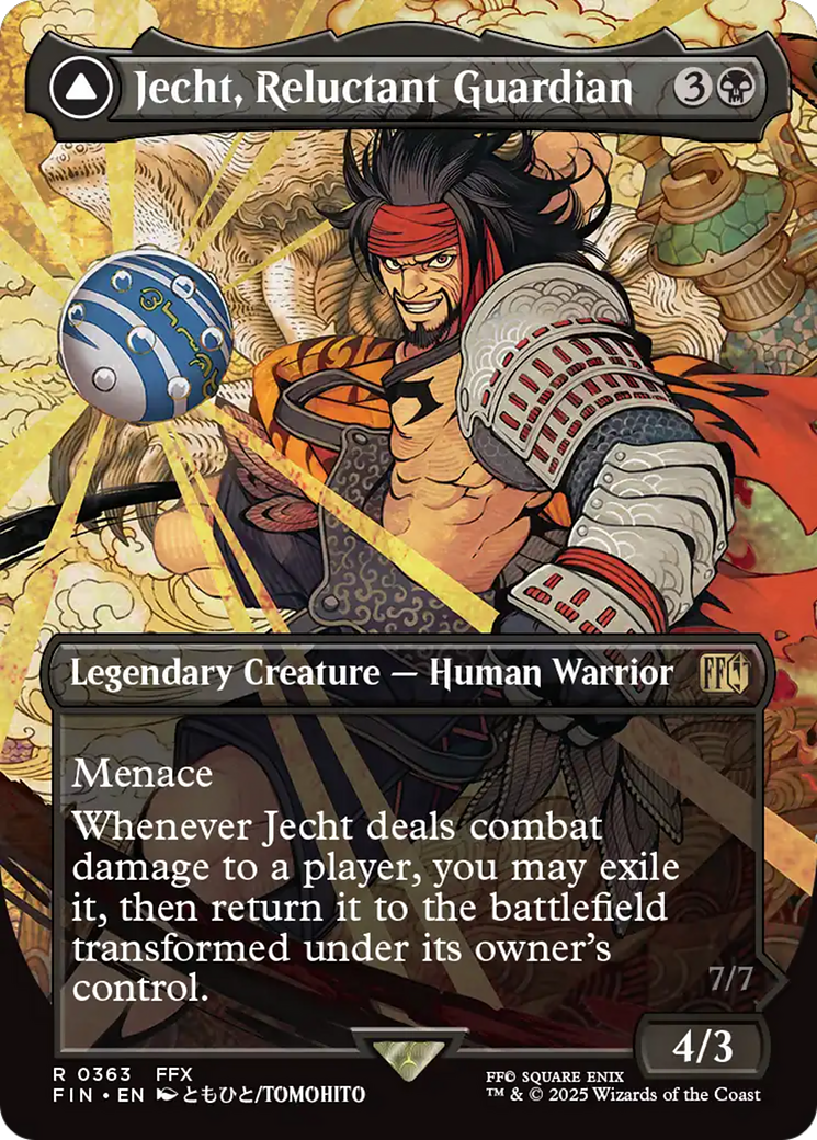 Jecht, Reluctant Guardian // Braska's Final Aeon (FIN-363) - FINAL FANTASY: (enchantment) (Borderless) Foil - Poke-Collect