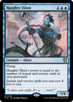 Haughty Djinn (OTC-099) - Outlaws of Thunder Junction Commander Foil - Poke-Collect