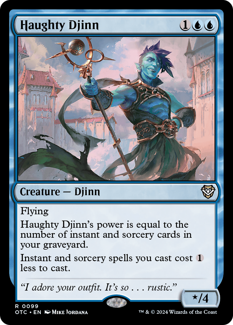 Haughty Djinn (OTC-099) - Outlaws of Thunder Junction Commander - Poke-Collect