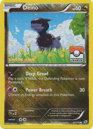 Deino - 97/113 (Pokemon League) [3rd Place] 97 - League & Championship Cards Reverse Holofoil - Poke-Collect
