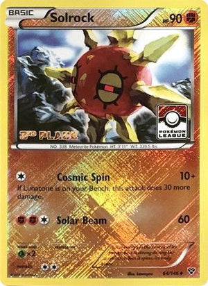 Solrock - 64/146 (Pokemon League) [3rd Place] 64 - League & Championship Cards Reverse Holofoil - Poke-Collect