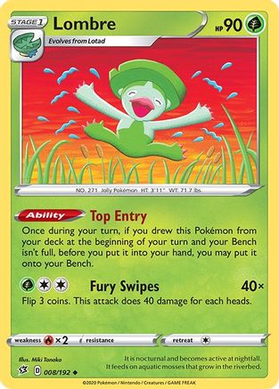 Lombre 8/192 - SWSH02 Rebel Clash - Poke-Collect