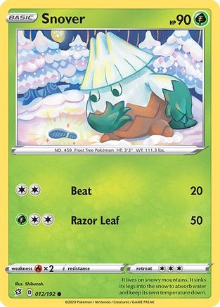 Snover 12/192 - Rebel Clash Reverse Holofoil - Poke-Collect