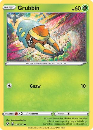 Grubbin 16/192 - SWSH02 Rebel Clash Reverse Holofoil - Poke-Collect