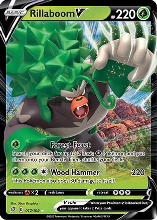 Rillaboom V 17/192 - SWSH02 Rebel Clash Holofoil - Poke-Collect