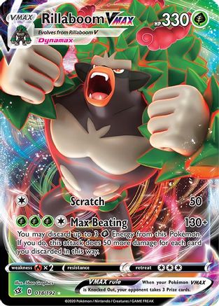 Rillaboom VMAX 18/192 - SWSH02 Rebel Clash Holofoil - Poke-Collect
