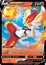 Cinderace V 35/192 - SWSH02 Rebel Clash Holofoil - Poke-Collect