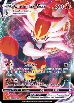 Cinderace VMAX 36/192 - SWSH02 Rebel Clash Holofoil - Poke-Collect
