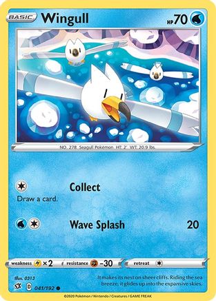 Wingull 41/192 - Rebel Clash Reverse Holofoil - Poke-Collect