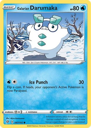 Galarian Darumaka 47/192 - SWSH02 Rebel Clash Reverse Holofoil - Poke-Collect
