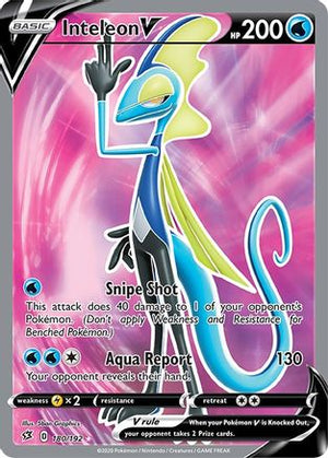 Inteleon V (Full Art) 180/192 - SWSH02 Rebel Clash Holofoil - Poke-Collect