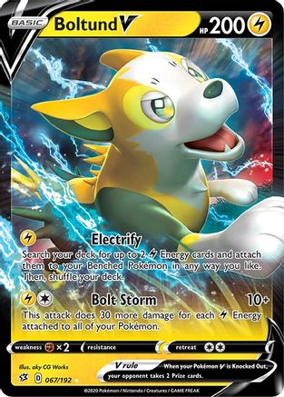 Boltund V 67/192 - SWSH02 Rebel Clash Holofoil - Poke-Collect