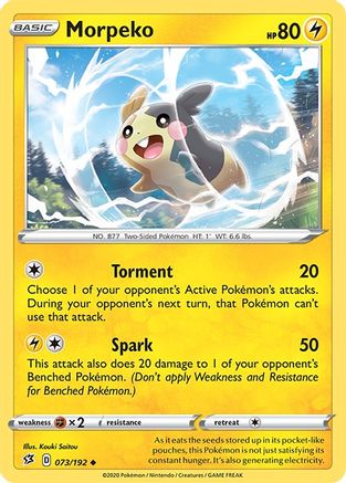 Morpeko 73/192 - SWSH02 Rebel Clash Reverse Holofoil - Poke-Collect