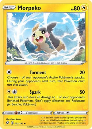Morpeko 73/192 - SWSH02 Rebel Clash Reverse Holofoil - Poke-Collect