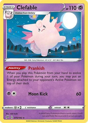 Clefable 75/192 - SWSH02 Rebel Clash Holofoil - Poke-Collect