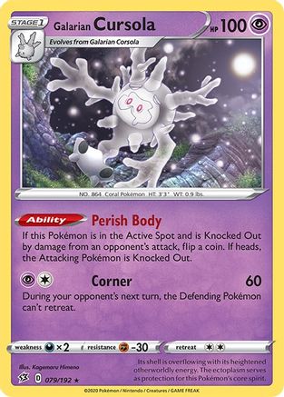 Galarian Cursola 79/192 - SWSH02 Rebel Clash Holofoil - Poke-Collect
