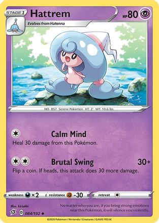 Hattrem 84/192 - SWSH02 Rebel Clash Reverse Holofoil - Poke-Collect