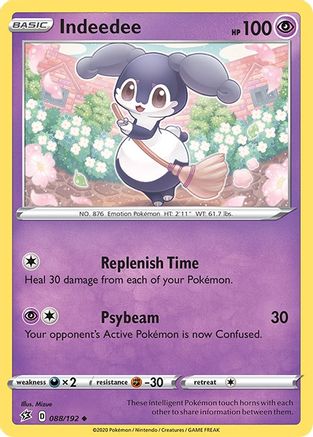 Indeedee 88/192 - SWSH02 Rebel Clash Reverse Holofoil - Poke-Collect