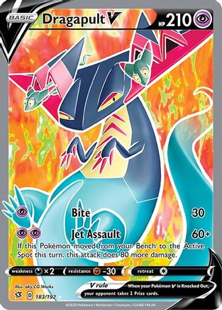 Dragapult V (Full Art) 183/192 - SWSH02 Rebel Clash Holofoil - Poke-Collect