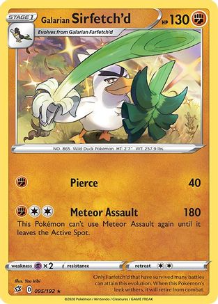 Galarian Sirfetch'd 95/192 - SWSH02 Rebel Clash Holofoil - Poke-Collect