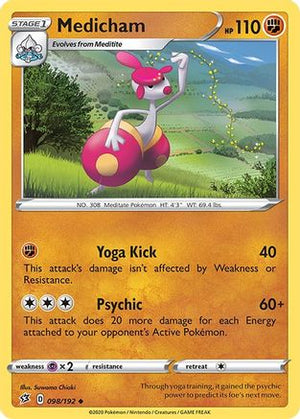 Medicham 98/192 - SWSH02 Rebel Clash Reverse Holofoil - Poke-Collect