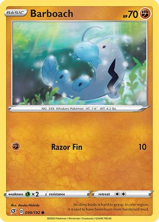 Barboach 99/192 - SWSH02 Rebel Clash Reverse Holofoil - Poke-Collect