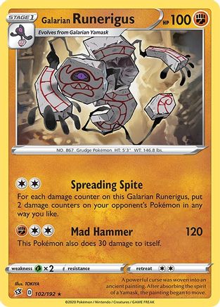 Galarian Runerigus 102/192 - SWSH02 Rebel Clash - Poke-Collect