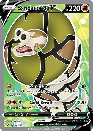 Sandaconda V (Full Art) 184/192 - SWSH02 Rebel Clash Holofoil - Poke-Collect