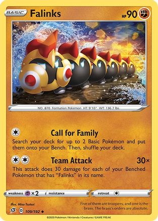 Falinks 109/192 - SWSH02 Rebel Clash Reverse Holofoil - Poke-Collect