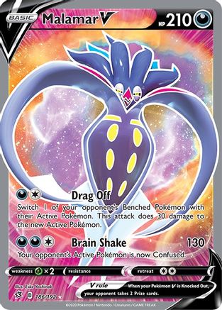Malamar V (Full Art) 186/192 - SWSH02 Rebel Clash Holofoil - Poke-Collect