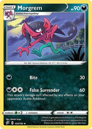 Morgrem 124/192 - SWSH02 Rebel Clash Reverse Holofoil - Poke-Collect
