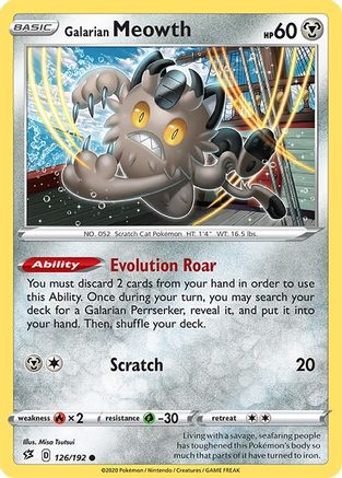 Galarian Meowth 126/192 - SWSH02 Rebel Clash - Poke-Collect