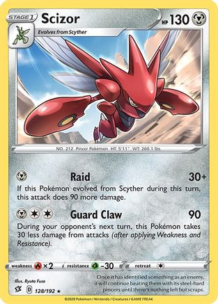 Scizor 128/192 - SWSH02 Rebel Clash Reverse Holofoil - Poke-Collect