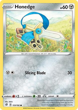 Honedge 133/192 - SWSH02 Rebel Clash Reverse Holofoil - Poke-Collect