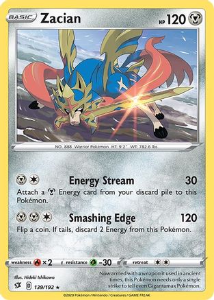 Zacian 139/192 - Rebel Clash - Poke-Collect