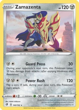 Zamazenta - 140/192 (Cracked Ice Holo) 140 - Deck Exclusives Holofoil