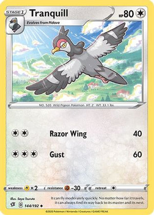 Tranquill 144/192 - Rebel Clash Reverse Holofoil - Poke-Collect