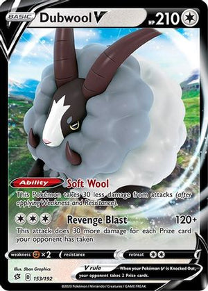 Dubwool V 153/192 - SWSH02 Rebel Clash Holofoil - Poke-Collect