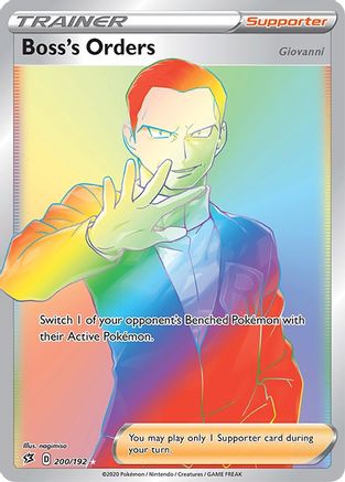 Boss's Orders (Secret) 200/192 - SWSH02 Rebel Clash Holofoil - Poke-Collect