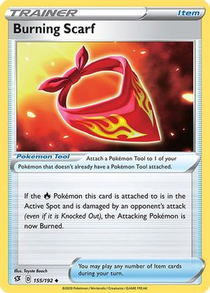 Burning Scarf 155/192 - SWSH02 Rebel Clash Reverse Holofoil - Poke-Collect